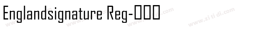 Englandsignature Reg字体转换